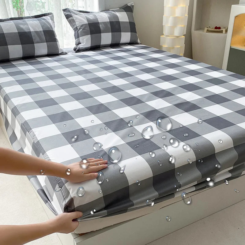 1pc Waterproof Fitted Bed Sheets Cartoon Style Single Bed Cover for Kids Queen/King sabanas cama matrimonial(without pillowcase)