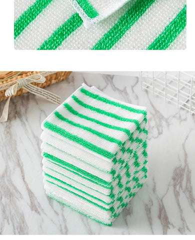 Bamboo Fiber Kitchen Towels, Double-Layer Thick Dish Cloths, Oil-Resistant & Highly Absorbent, Lint-Free Cleaning Rags for Dishe