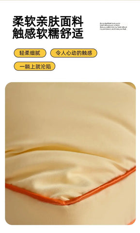 2025 spring and summer super soft and skin-friendly feather velvet pillow household comfortable neck pillow breathable and soft