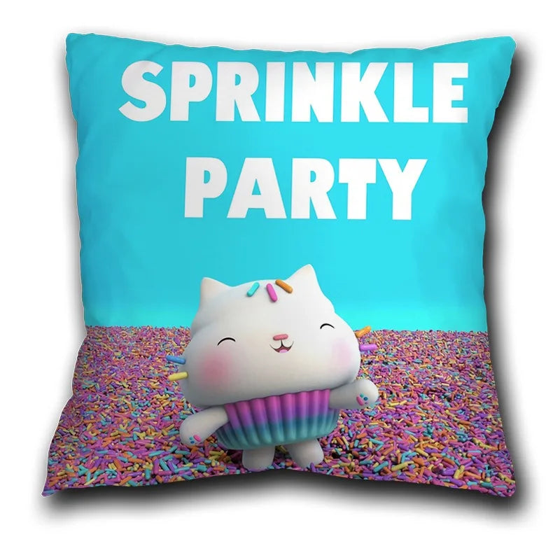 Kids Gabbys Dollhouse Gabby Cats Pillowcase 40x40cm 45x45cm  Decorative Pillows  60x60