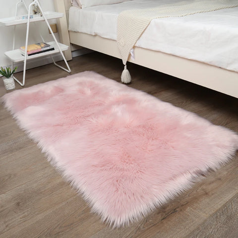 Thick White Carpet Soft Fur for Living Room Plush Rug Bedroom Imitation Wool Fluffy Floor Carpets Window Bedside Home Decor Rugs