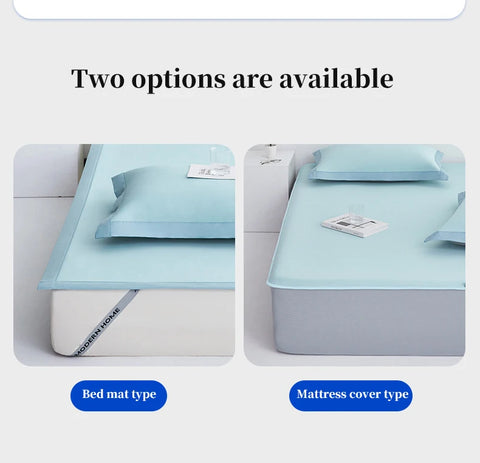 New summer ice silk cool mat bed sheet set, machine washable ice silk cold feeling bed sheet, a mat for sleeping naked in summer