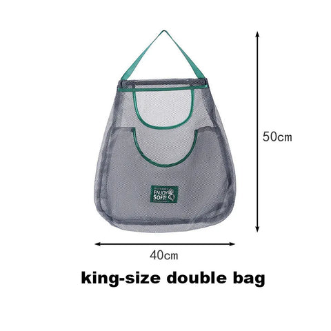 Reusable Storage Bags Kitchen Hanging Mesh Bag Home Fruit And Vegetable Storage Net Bag For Ginger Garlic Potatoes Onions