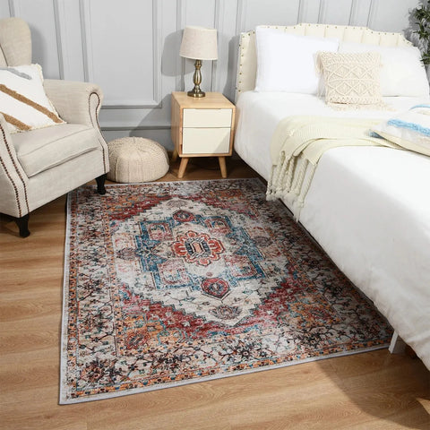 Turkish Persian Rug for Retro Ethnic Living Room and Bedroom Large Area Decor