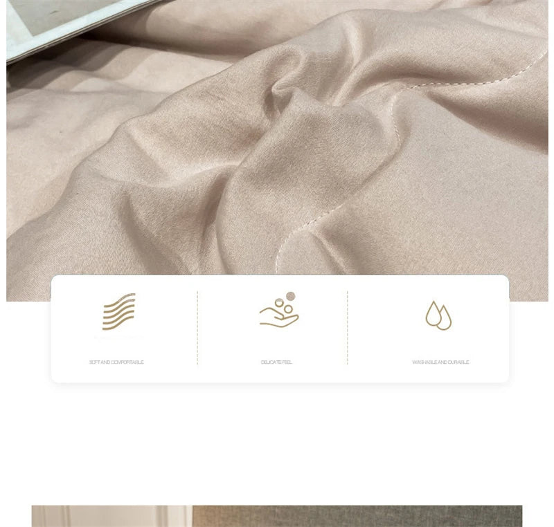 Japan Style Summer Quilt Soft Breathable Quilted Duvet Queen Skin Friendly WashableThin Comforter Lightweight Blanket 180x220