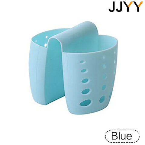 JJYY Kitchen Sink Hollow Drainage Hanging Basket Double Silicone Brush Sponge Hanging Bag Sundries Faucet Drainer Kitchen Tools