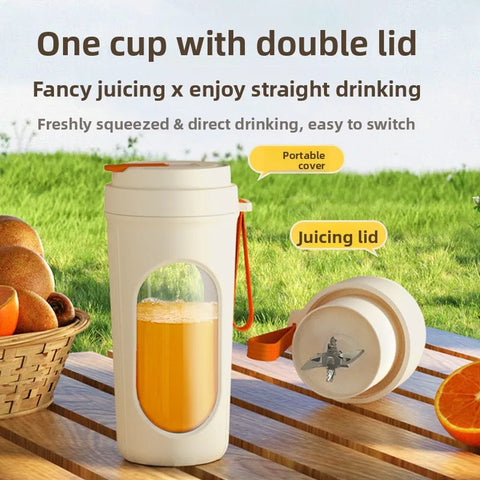 Multifunctional Portable Juicer Cup 2 in 1 Sports High Capacity Fruit and Vegetable Cup Outdoor Juicer Juicer CupFruit Vegetable