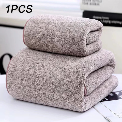 Thickening High quality bamboo charcoal coral velvet fiber bath towel Super Absorbent And Quick Drying Bath Towel Bathroom Use