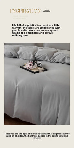 2025 New Washed Cotton Solid Color Single Quilt Set Skin Friendly Breathable Quilt Cover 180X220 200X230