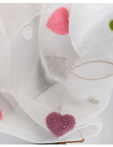 Cartoon Pink Heart Shape Blackout Curtains For Baby Girls Bedroom  Lovely Tulle For Living Room Window Treatment Drapys X-M05#30