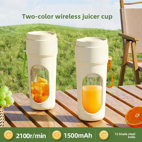 Multifunctional Portable Juicer Cup 2 in 1 Sports High Capacity Fruit and Vegetable Cup Outdoor Juicer Juicer CupFruit Vegetable