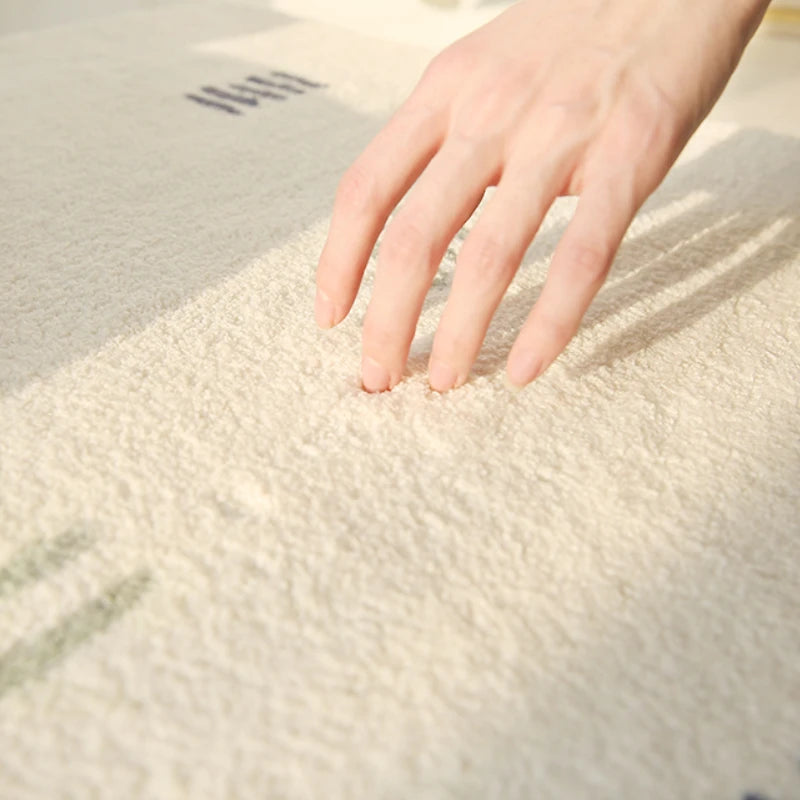 Large Area Carpets for Living Room Fluffy Soft Lounge Floor Mat Thick Anti-slip Study Rug Cream Style Bedroom Plush Decor Carpet