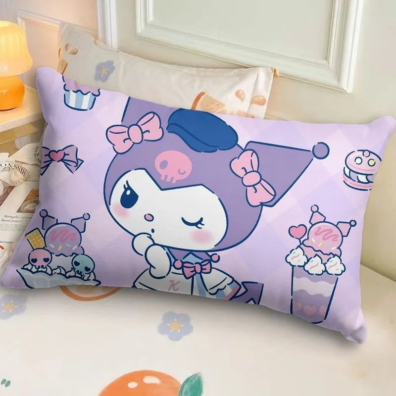 Sanrio Kuromi Pillowcase Cute Cartoon Kids Student Room Sleeping Pillowcase Sofa Cushion Cover Home Bedroom Room Decoration