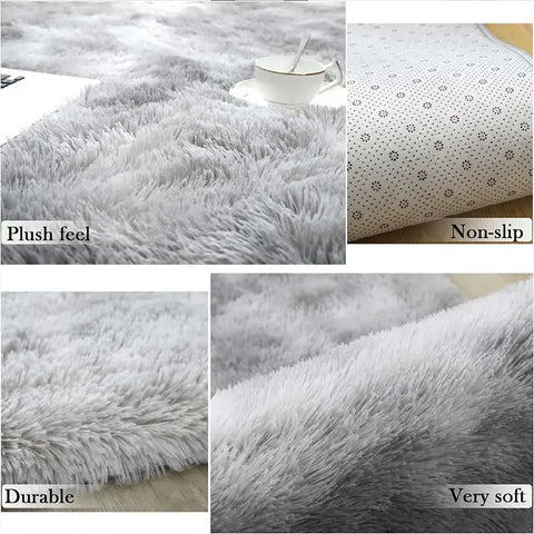 Gray Carpet for Living Room Plush Rug Bed Room Floor Fluffy Mats Anti-slip Home Decor Rugs Soft Velvet Carpets Kids Room Blanket