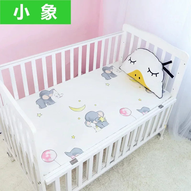 51x28inch(130x70 cm) Newborn Baby Fitted Crib Sheets Cartoon Print Bed Sheet Baby Bed Mattress Covers for Unisex Baby Boys Girls