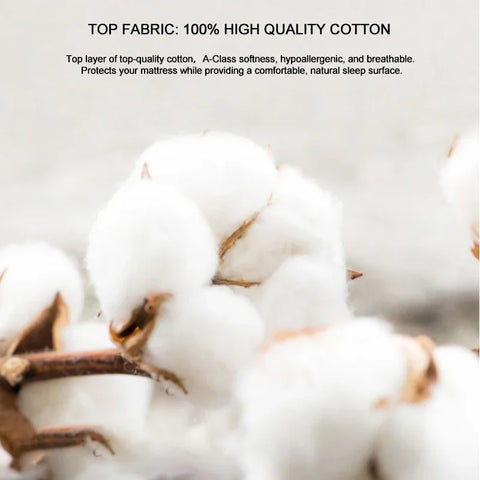 Waterproof High Quality Mattress Cover- Antimicrobial Hypoallergenic Mattress Protector, Noiseless Fitted Sheet,Solid Color