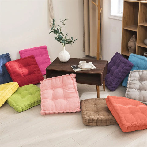 Floor Pillow Square Meditation Pillow Seat Pillow Yoga Living Room Balcony Office Outdoor Floor Mat, Pretty Hone Sofa Decoration