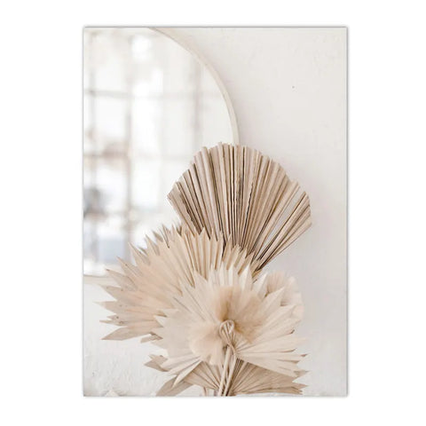 Nordic Beige Dandelion Painting Poster Reed Canvas Art Print Flower Posters Bunny Tail Grass Wall Art Picture Living Room Decor