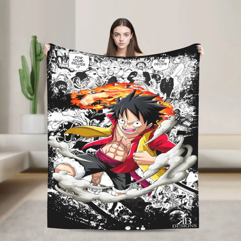 Japanese Adventure One Anime Piece-e Super Soft Blanket  Girls Boys Plush Bedding Couch Bed Flannel Bedspread Sofa Bed Cover