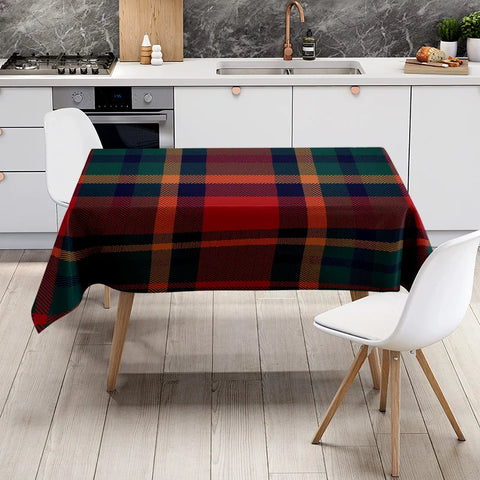 Modern Plaid Tablecloth: Green, Black, Red Square Shape for Kitchen Dining Room Decorations Home Textiles Bedroom Linens