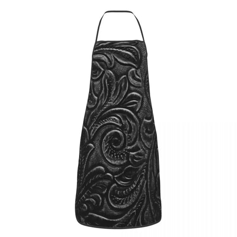 Custom Bib Vintage Black And Brown Stitched Leather Aprons Men Women Adult Chef Kitchen Cooking Medieval Style Tablier Cuisine