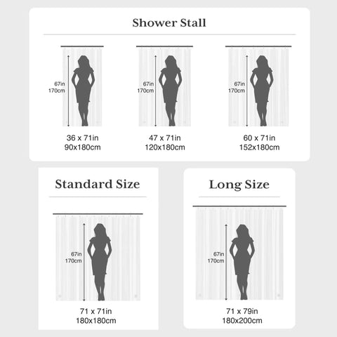 1pc Waterproof Clear Shower Curtain with Bottom Magnets & Metal Grommets Plastic Transparent Shower Curtain Liner for Bathroom