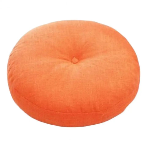 40cm Linen Seat Cushion Soft Cotton Filling Thicken Sofa Balcony Back Pillow Circular Home Office Chair Seat Buttocks Cushion