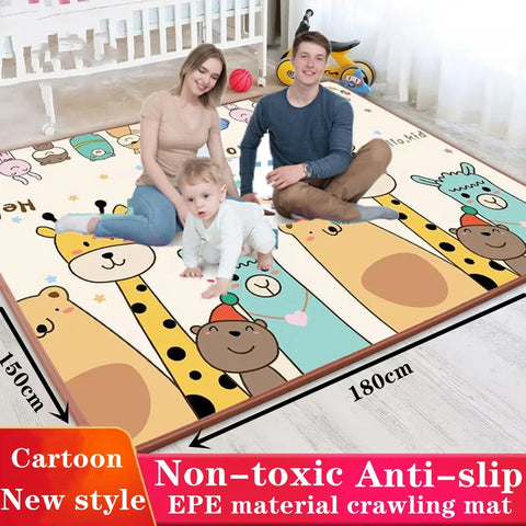 200*180cm Large Size Cartoon Baby Play Mat Xpe Puzzle Children's Mat Baby Climbing Pad Kids Rug Baby Games Mat Toys for Children