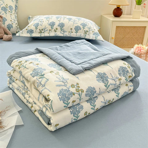 Printed Thin Duvet Skin-friendly Comforter 100x150cm for Kids Quilt Soft Bedspread Summer Blanket edredones (No Pillowcase)
