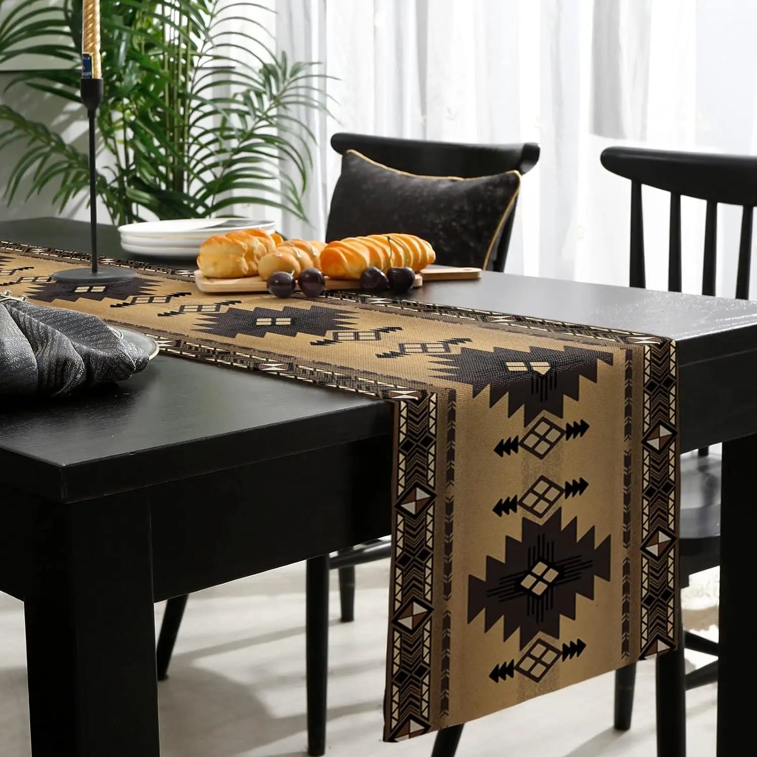 Southwestern America Ethnic Tribal Linen Table Runners Dresser Scarves Reusable Kitchen Dining Table Runners Party Decorations
