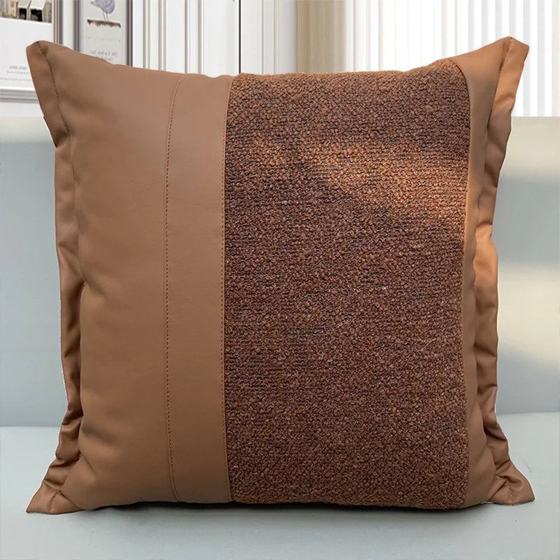Fabric Sofa Pillows Modern mat Sample Room Hotel High-End Ele Square Waable Pure Color PP Cotton Filled