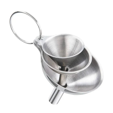 3/5 Pcs Stainless Steel Kitchen Funnels Set Food Grade Metal Funnels for Filling Bottles Small Funnels for Essential Oil Spices