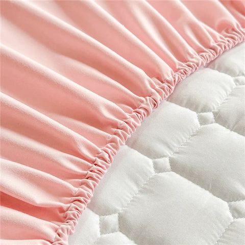 Cartoon Embroidered Bed Cover Quilted Mattress Protector Non-slip Bedspread Thicken Bed Linen 매트리스 커버	 (No Pillowcase)