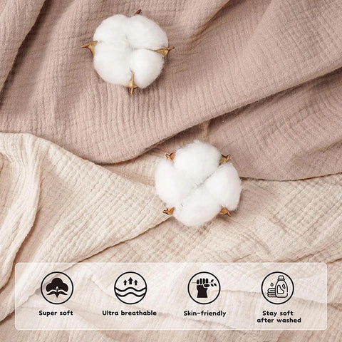 Muslin Toddler Pillowcase 100% Cotton Toddler Pillow Case Cover Soft Breathable Travel Baby Pillow Covers Envelope Closure 2PCS