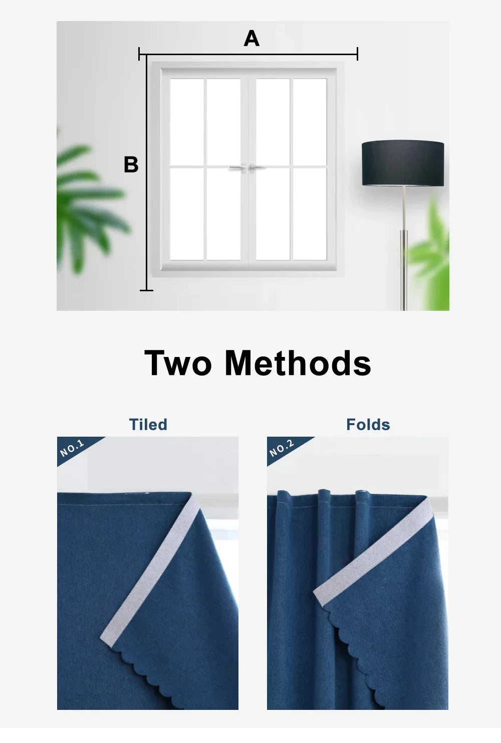 Convenient No Drilling 99% Blackout Bedroom Bay Windows Modrn Short Curtains for Living Room Blinds Easy Install Door Kitchen