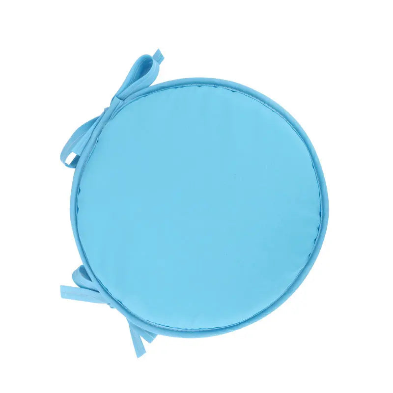 30/38cm Solid Color Round Garden Chair Pads Removable Tie-on Seat Cushion for Outdoor Bistro Stool Patio Home Dining
