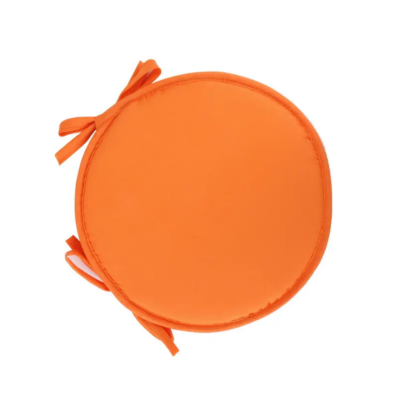 30/38cm Solid Color Round Garden Chair Pads Removable Tie-on Seat Cushion for Outdoor Bistro Stool Patio Home Dining