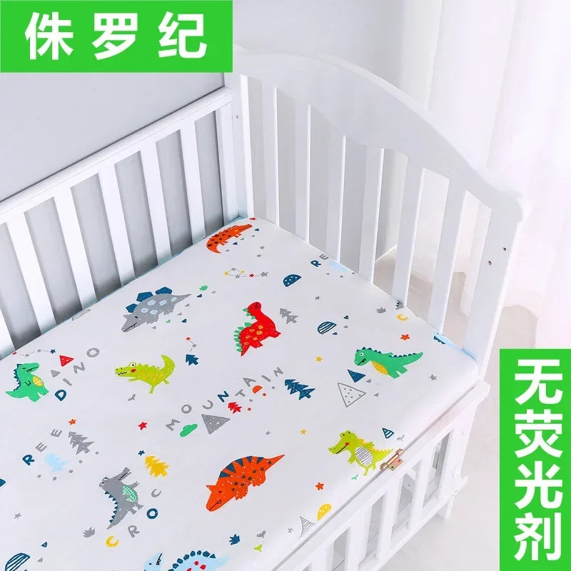 51x28inch(130x70 cm) Newborn Baby Fitted Crib Sheets Cartoon Print Bed Sheet Baby Bed Mattress Covers for Unisex Baby Boys Girls