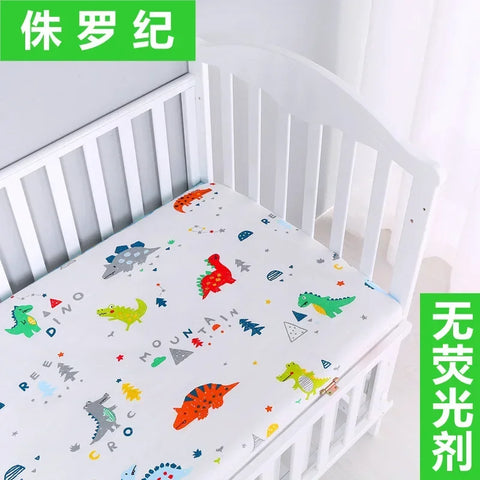 51x28inch(130x70 cm) Newborn Baby Fitted Crib Sheets Cartoon Print Bed Sheet Baby Bed Mattress Covers for Unisex Baby Boys Girls