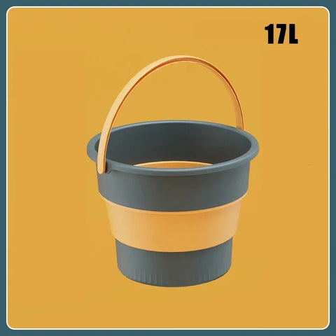 5/10/17L Collapsible Bucket Outdoor Fishing Camping Space Saving Portable Folding Car Wash Bucket Bathroom Kitchen Bucket