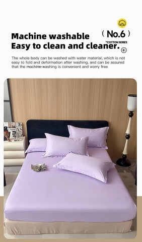 Single piece cotton bed sheet, single double bed cushion cover dustproof and breathable, mattress cover suitable for all seasons