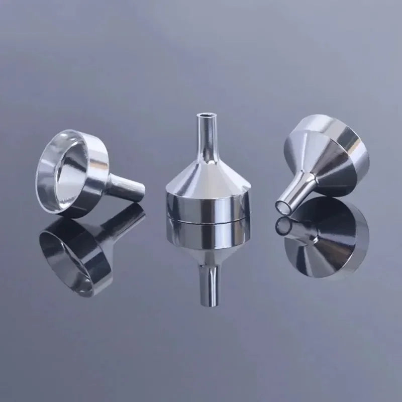 5pcs Stainless Steel Mini Funnel Kitchen Oil Liquid Funnel, Wide Mouth Funnel for Canning Kitchen Tools,Perfume,Cosmetic Liquids