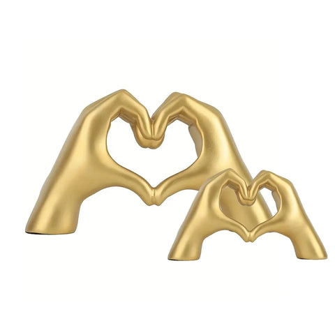 1pc Gesture Decoration, Heart Finger Statue Modern Art Sculpture Personalized Home Decor