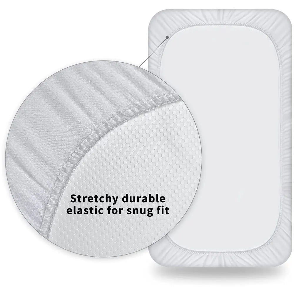 1pc Crib Mattress Protector Smooth Waterproof Mattress Cover Washable Anti Mites Bed Cover