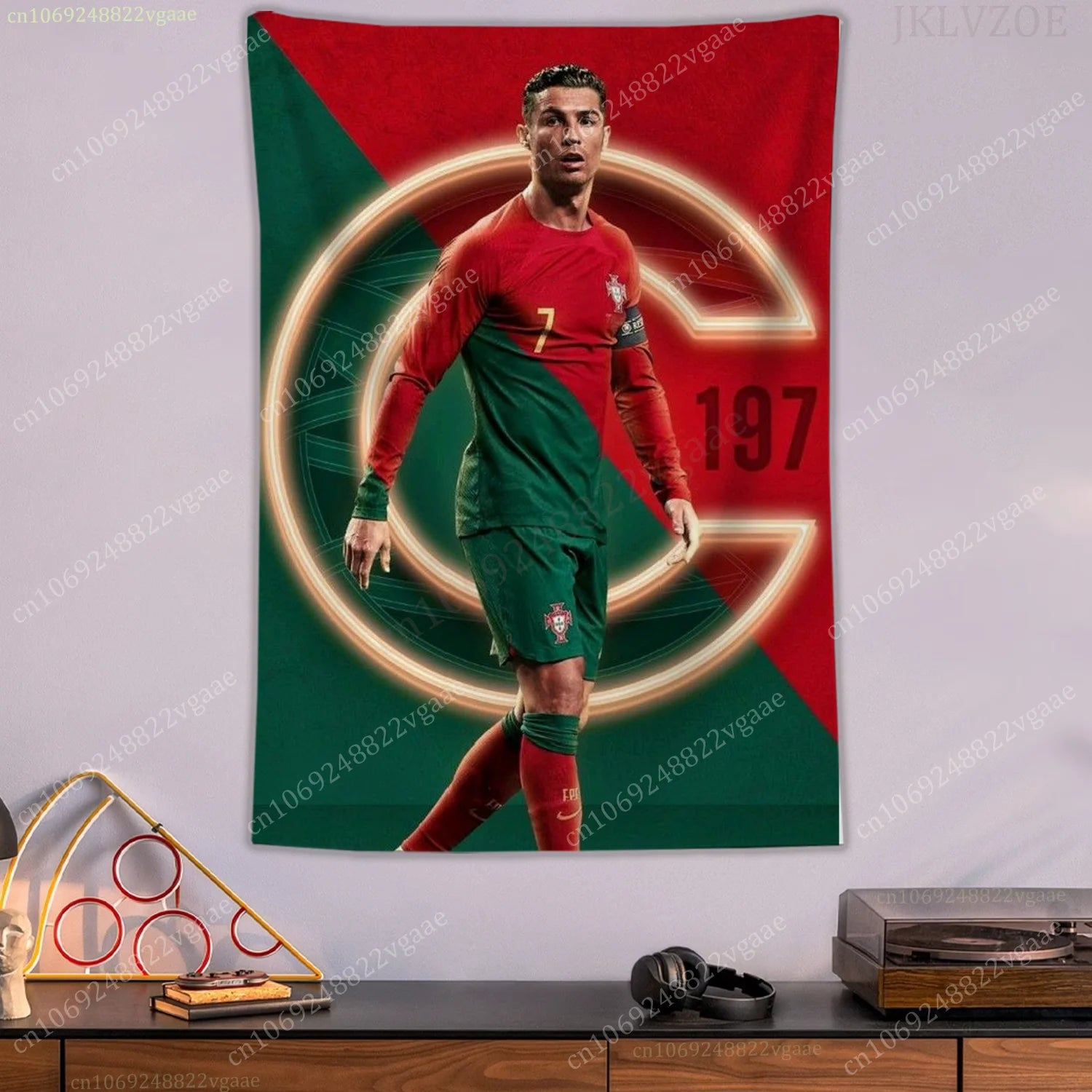 2025 Ronaldo Tapestry Man Portugal Posters Football Wall Tapestries For Bedroom Decoration Aesthetic Tapices Flag Wallpaper