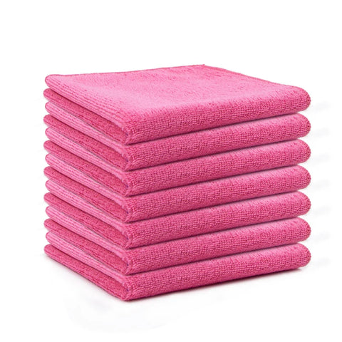 Microfiber Cleaning Cloth 12 Pack Cleaning Rags Cleaning Towels with 4 Color Assorted 11.5"X11.5"(Green/Blue/Yellow/Pink)