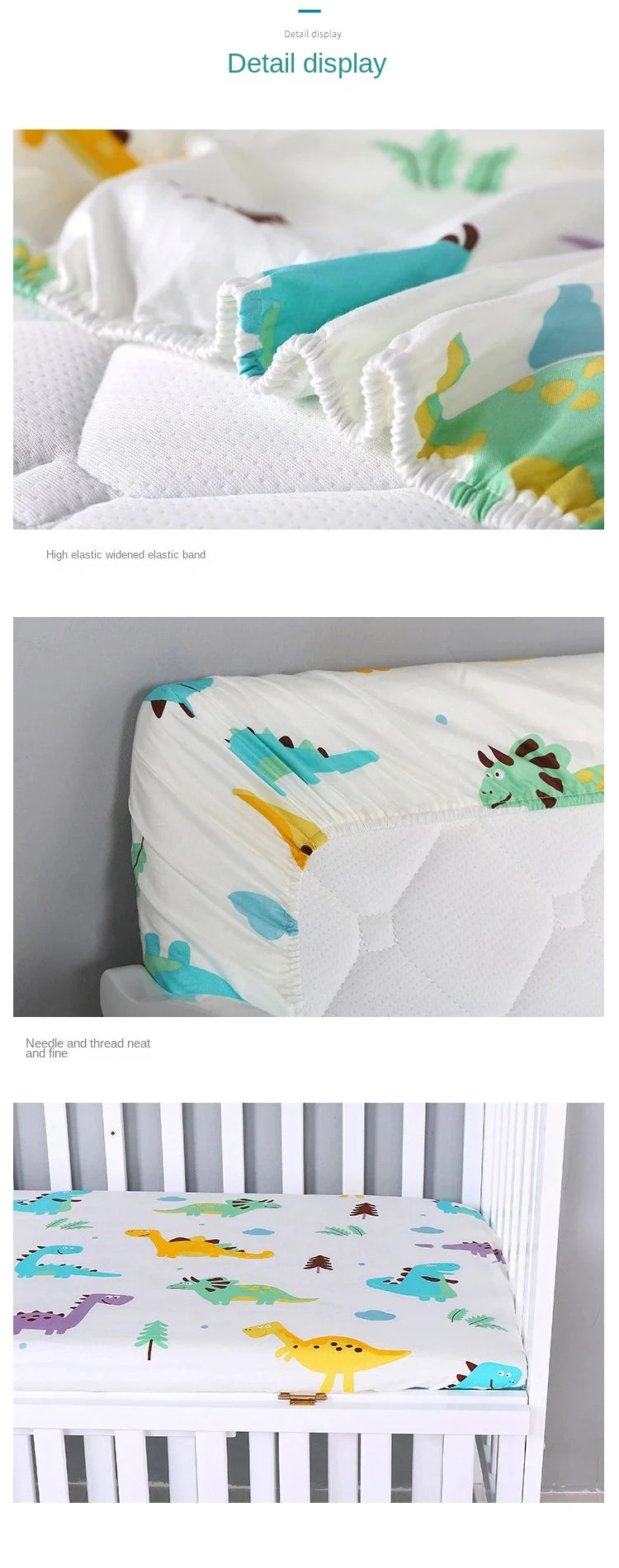 51x28inch(130x70 cm) Newborn Baby Fitted Crib Sheets Cartoon Print Bed Sheet Baby Bed Mattress Covers for Unisex Baby Boys Girls