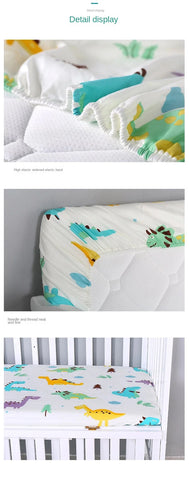 51x28inch(130x70 cm) Newborn Baby Fitted Crib Sheets Cartoon Print Bed Sheet Baby Bed Mattress Covers for Unisex Baby Boys Girls