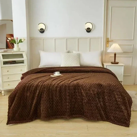 Winter Plaid Blankets for Beds Luxury Warm Sofa Blnket Fluffy Blankets Queen King Size Bedding Imitation Fur Bed Sofa Cover