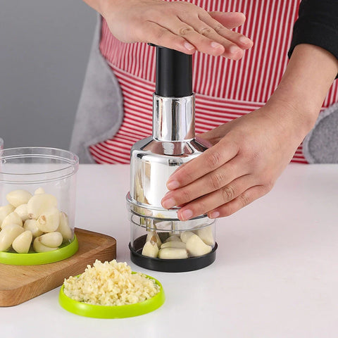 Garlic Press Crusher Manual Garlic Masher Onion Chopper Handheld Push Type Garlic Tool Fruit Vegetable Tools Kitchen Accessories